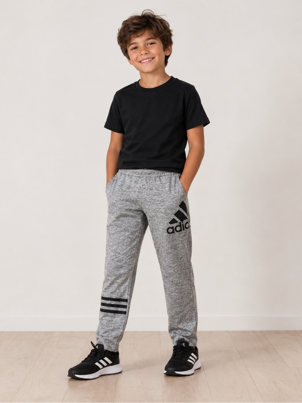 Adidas Kids Heather Gray Leggings‎